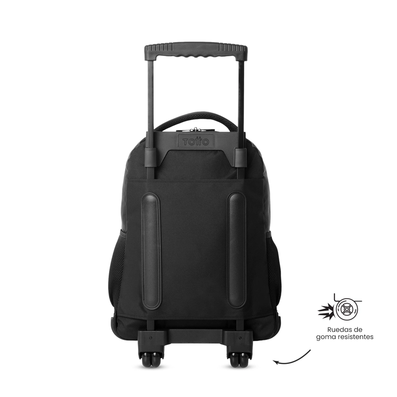 MOCHILA PARA NIÑO CON RUEDAS SKL GRANDE NEGRO - 4