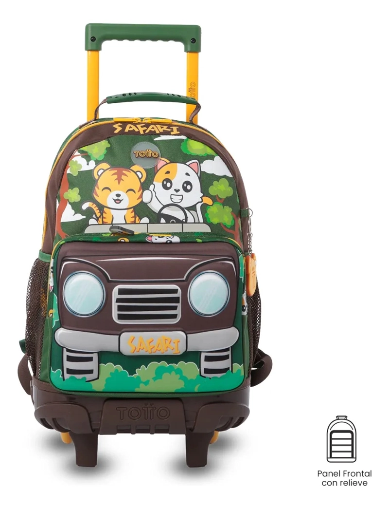 COMBO ESCOLAR MOCHILA CON RUEDAS + LIBRO COLOREAR SAFARI - 1