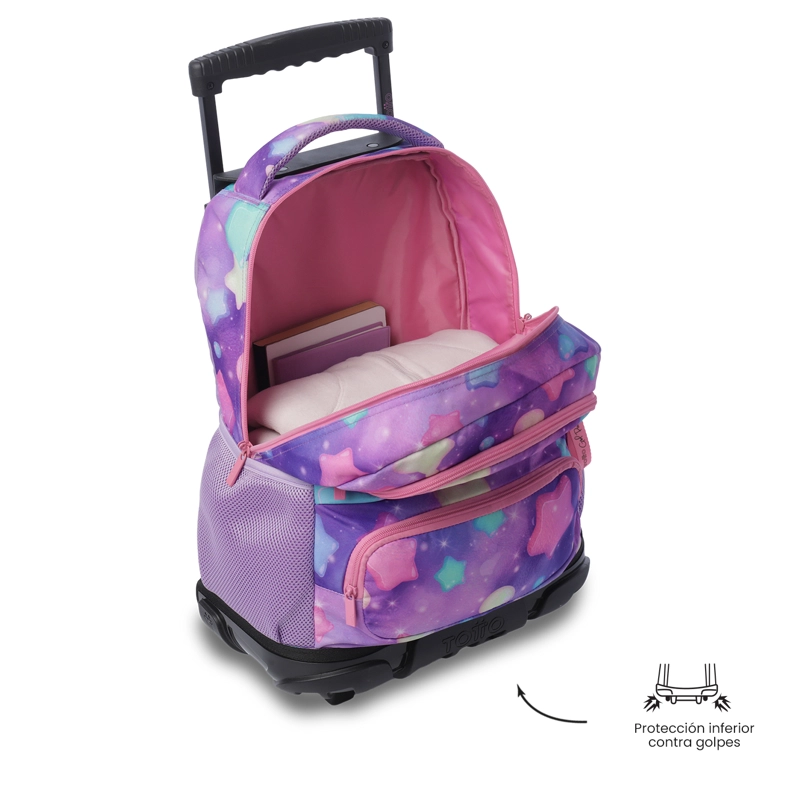 MOCHILA PARA NIÑA CON RUEDAS SKL GRANDE ROSADO - 4