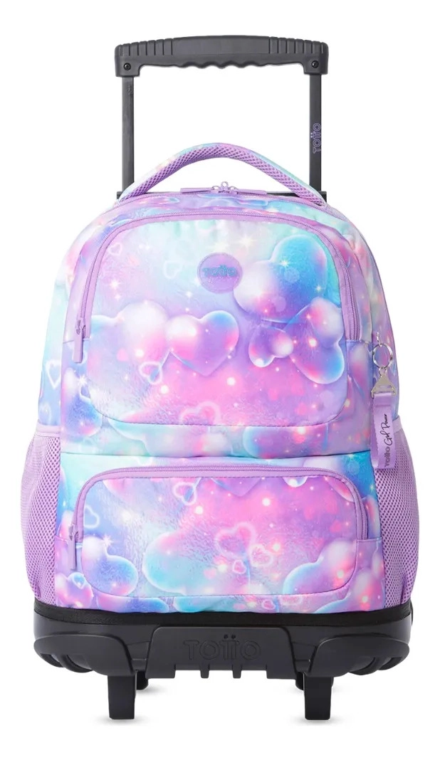 MOCHILA PARA NIÑA CON RUEDAS SKL GRANDE MORADO - 1
