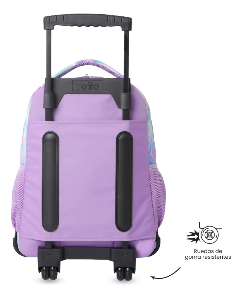 MOCHILA PARA NIÑA CON RUEDAS SKL GRANDE MORADO - 4
