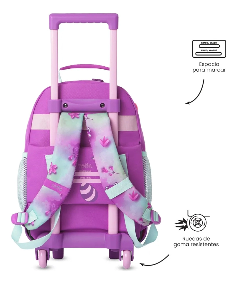 COMBO ESCOLAR MOCHILA CON RUEDAS BAMBU+LIBRO COLOREAR - 4