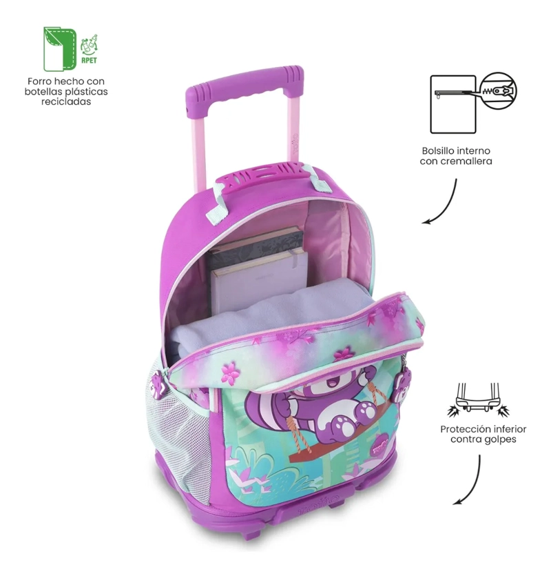 COMBO ESCOLAR MOCHILA CON RUEDAS BAMBU+LIBRO COLOREAR - 6