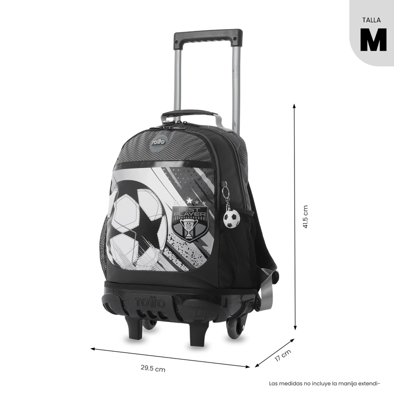 MOCHILA PARA NIÑO CON RUEDAS CHAMPION MEDIANO GRIS - 2