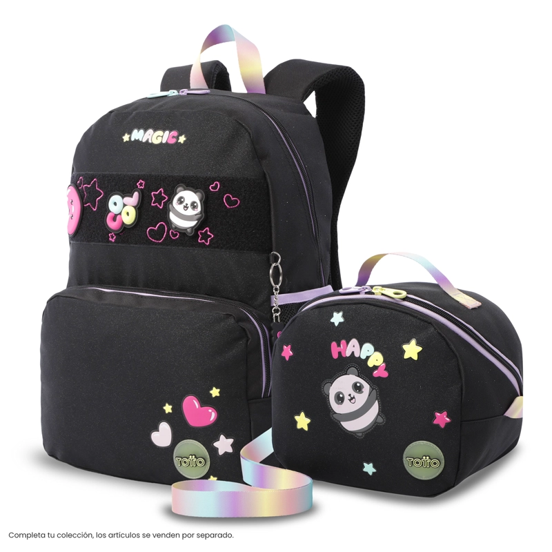 LONCHERA TE RMICA PARA NIÑA GLOWING BLACK MEDIANA NEGRA - 6