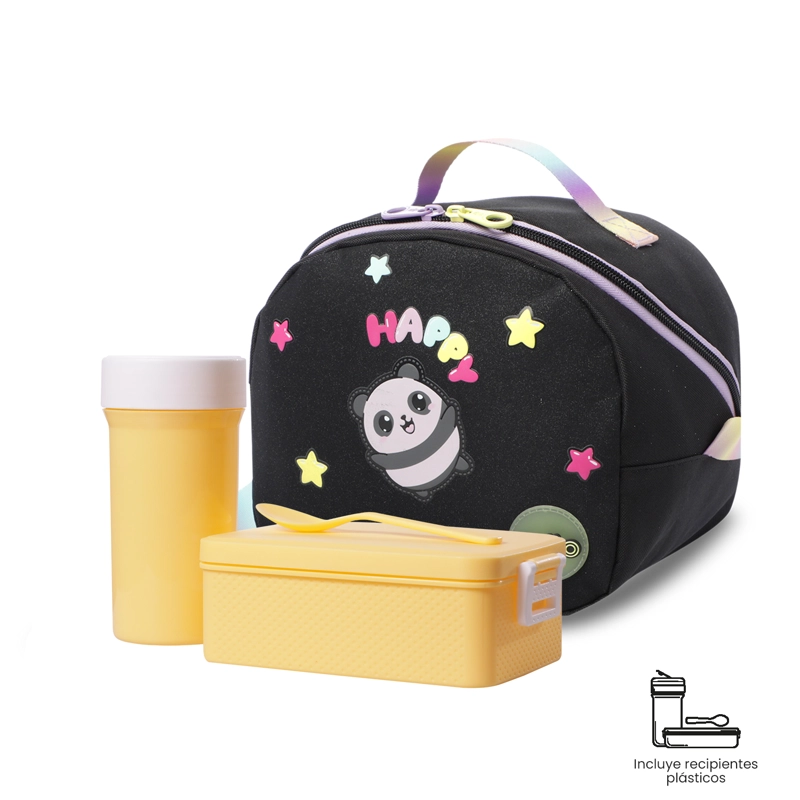 LONCHERA TE RMICA PARA NIÑA GLOWING BLACK MEDIANA NEGRA - 7