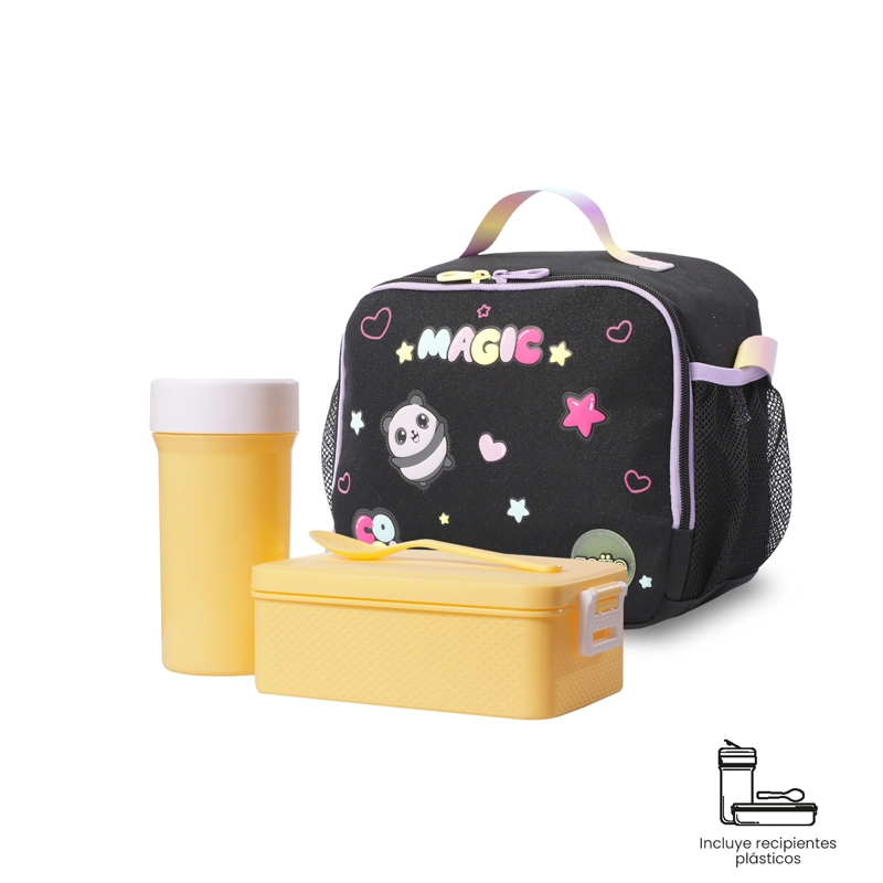 LONCHERA TE RMICA PARA NIÑA GLOWING BLACK GRANDE NEGRA - 7