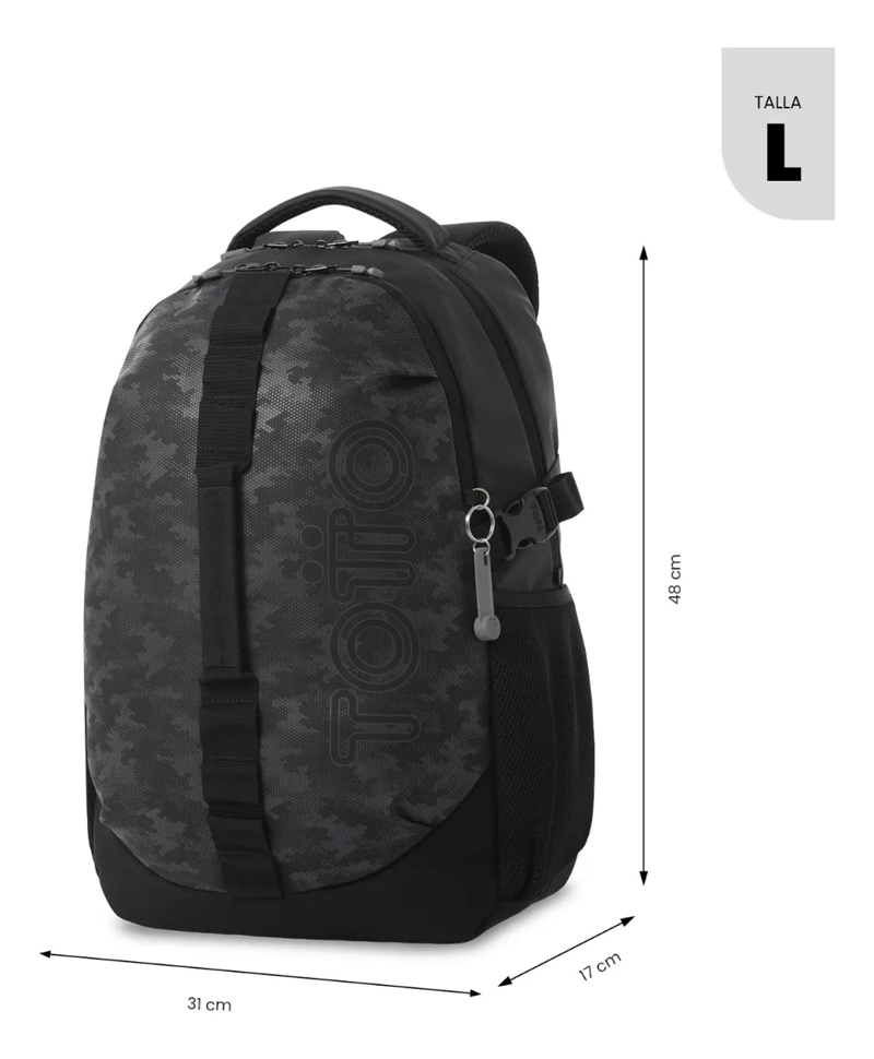 MOCHILA UNIVERSITARIA BREMEN PORTA PC 15  NEGRO HOMBRE - 3