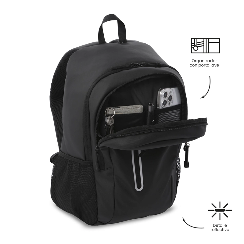 MORRAL UNIVERSITARIO SPRINT PORTA PC 14' NEGRO HOMBRE - 5