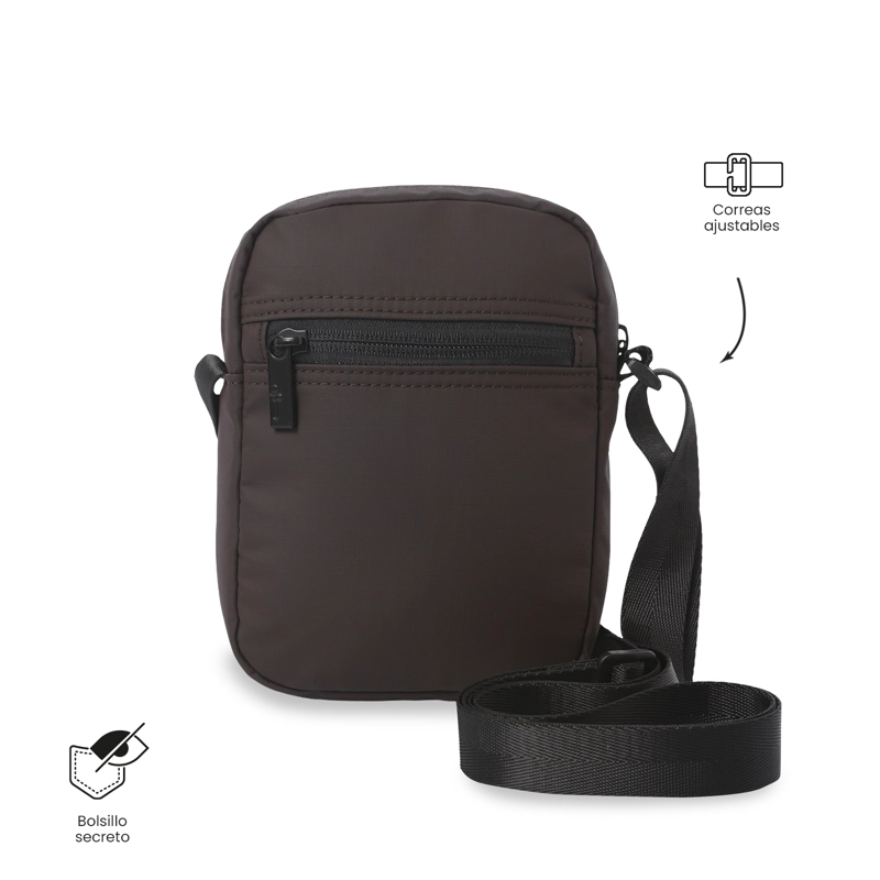 BOLSO PARA HOMBRE BOLDER TIPO CROSSBODY PEQUEÑO CAFE - 3