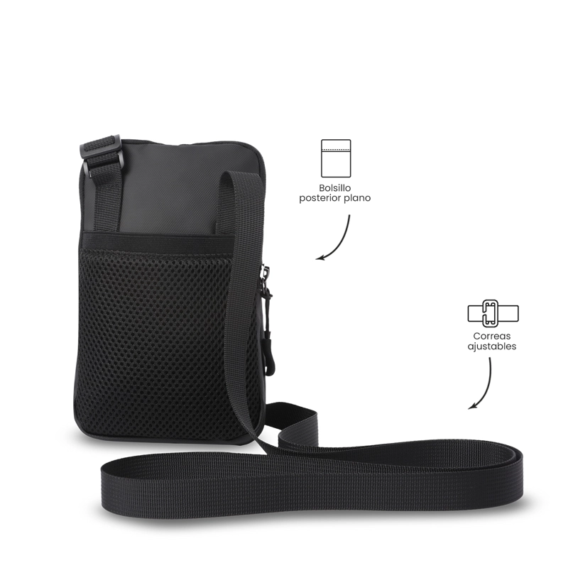 BOLSO PARA HOMBRE SPRINT TIPO CROSSBODY PEQUEÑO NEGRO - 3