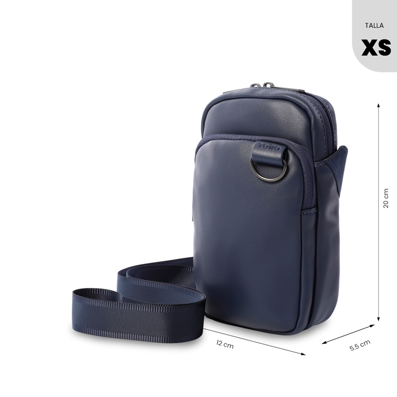 BOLSO PARA HOMBRE INDI TIPO CROSSBODY PEQUEÑO AZUL - 2