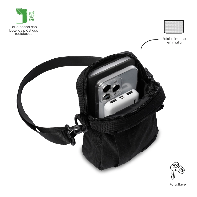 BOLSO PARA HOMBRE BALAO 3.0 TIPO CROSSBODY PEQUEÑO NEGRO - 4