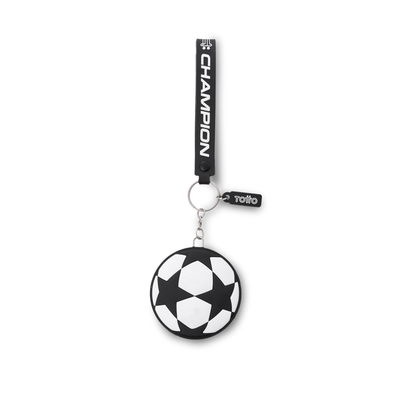 LLAVERO DE MODA BALL COLOR BLANCO/NEGRO/ - 1
