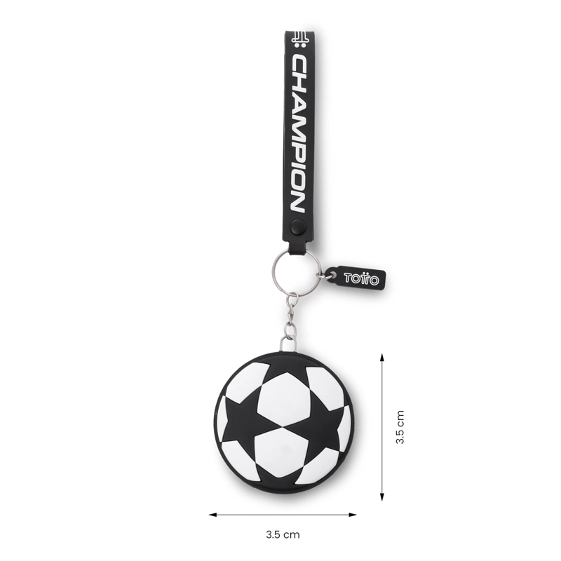 LLAVERO DE MODA BALL COLOR BLANCO/NEGRO/ - 5
