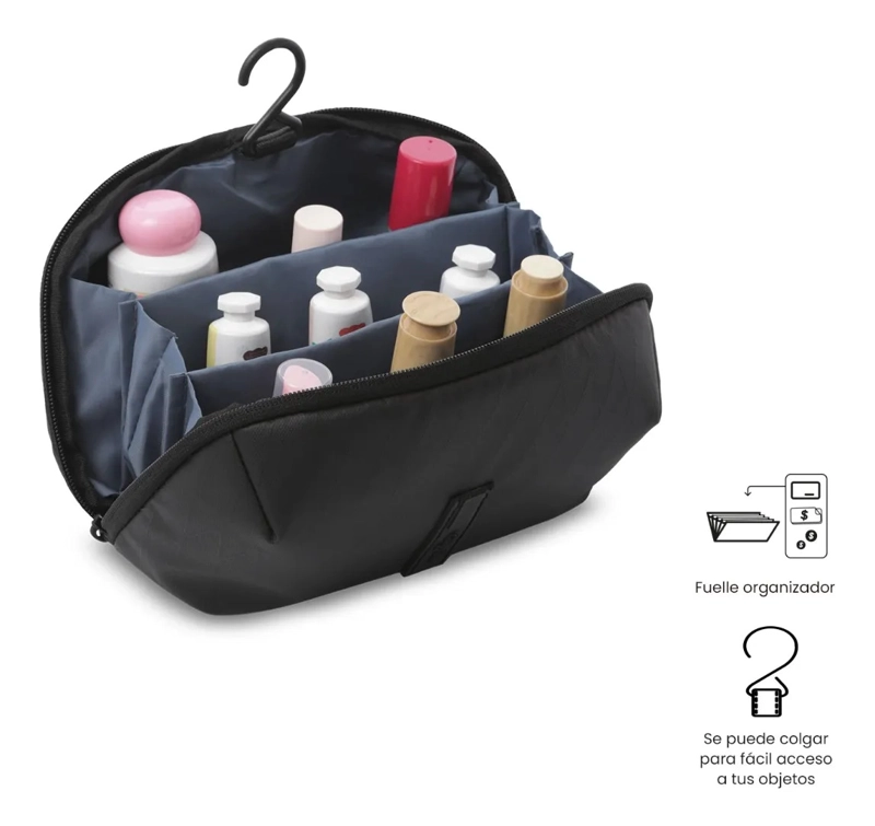 ORGANIZADOR DE BAÑO PARA VIAJE DEPLOY NEGRO - 4