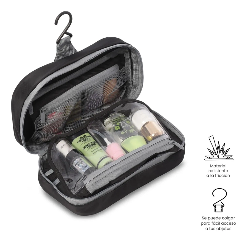 ORGANIZADOR DE BAÑO PARA VIAJE OASIS NEGRO - 4