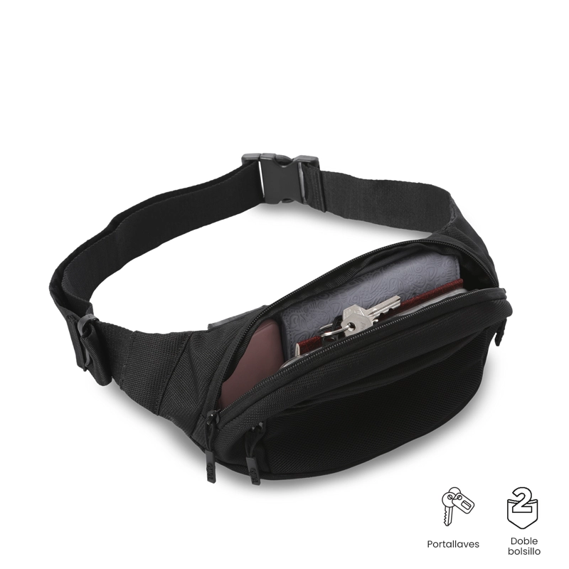 BANANO UNISEX MESH GRANDE COLOR NEGRA - 4