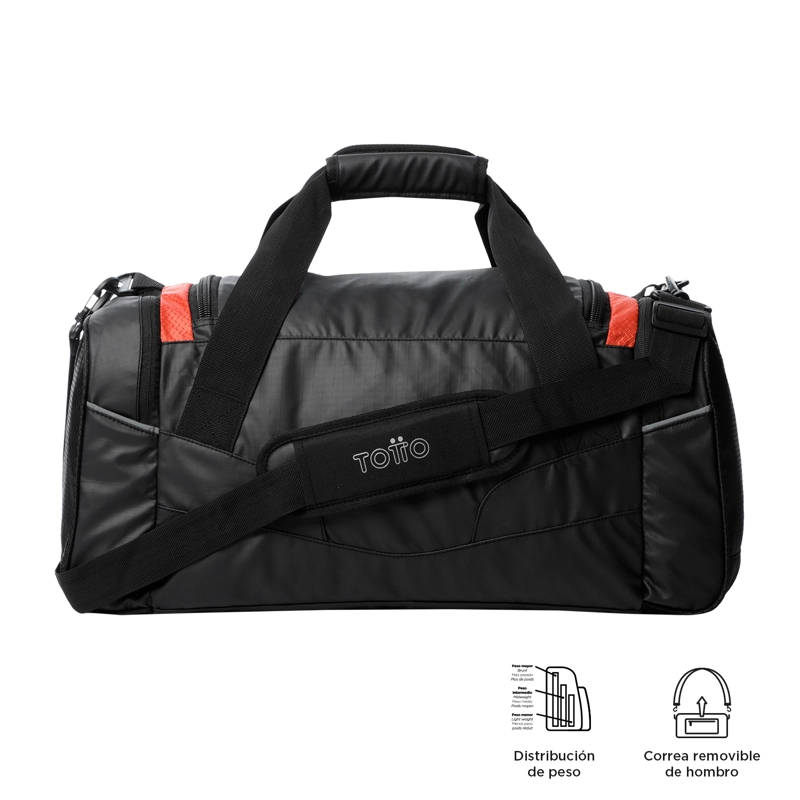 BOLSO DEPORTIVO DE VIAJE TECK 2.0 PEQUEÑO NEGRO/ROJO - 6