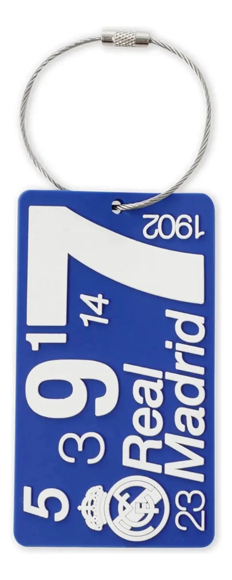 IDENTIFICADOR PARA MALETA DE VIAJE REAL MADRID AZUL - 1