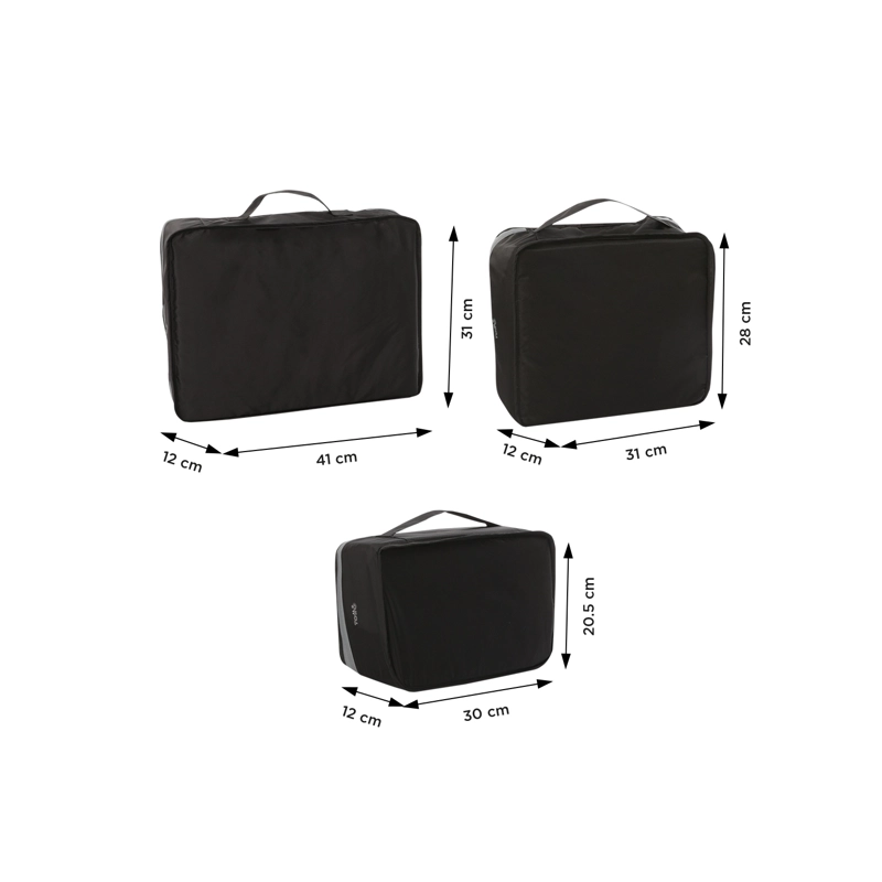 ORGANIZADOR DE VIAJE PACKING CUBE X 6 NEGRO - 3