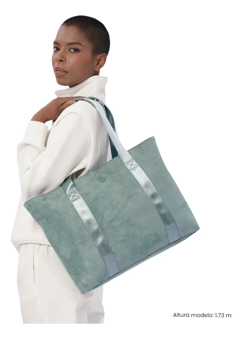 TOTE BAG PARA MUJER MIXI GAM EN GAMUZA GRANDE VERDE - 2