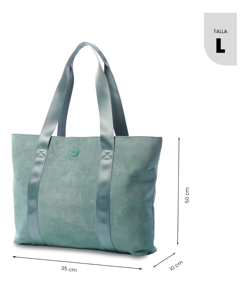 TOTE BAG PARA MUJER MIXI GAM EN GAMUZA GRANDE VERDE - 3