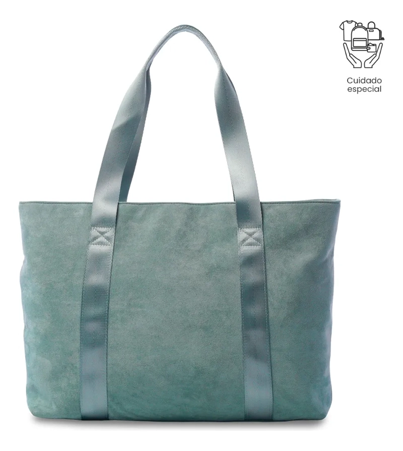 TOTE BAG PARA MUJER MIXI GAM EN GAMUZA GRANDE VERDE - 4