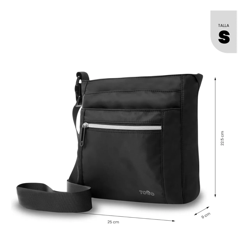 BOLSO PARA MUJER SUPIORI TIPO CROSSBODY PEQUEÑO NEGRO - 3