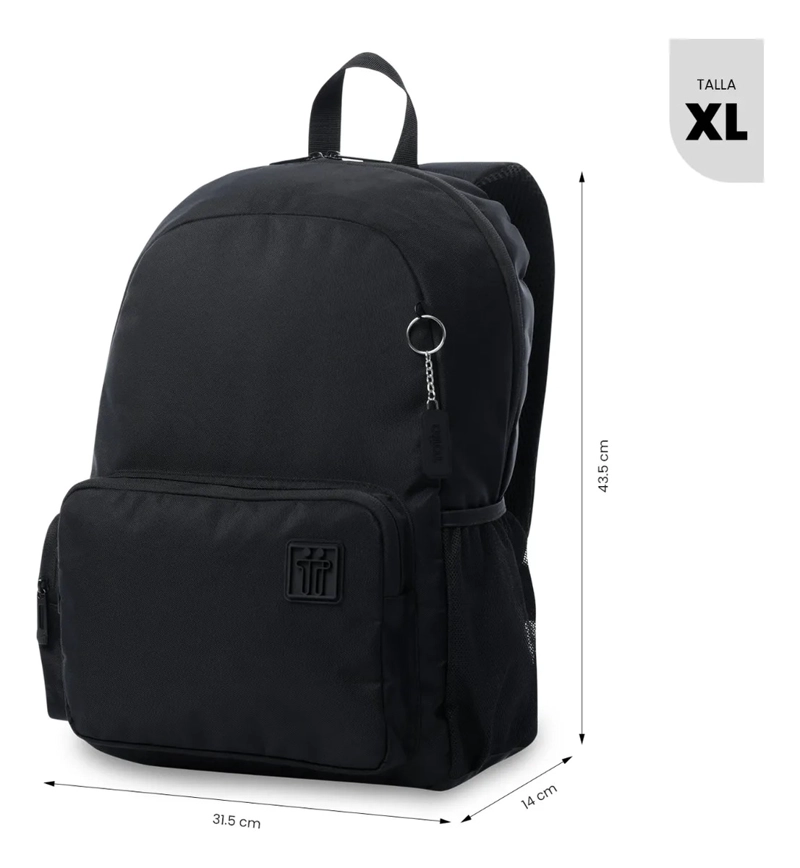 MOCHILA UNIVERSITARIO KOBE PORTA PC 16  NEGRO UNISEX - 3