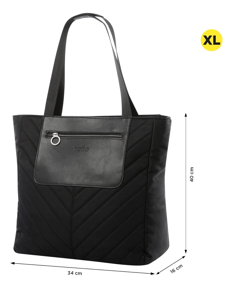CARTERA TOTE PARA MUJER MALAWI NOTEBOOK 13  NEGRO TOTTO - 3