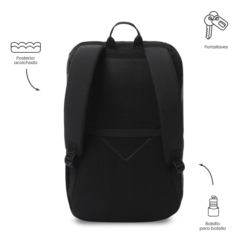 MOCHILA EJECUTIVA PORTA PC  RAP NEGRO HOMBRE - 4
