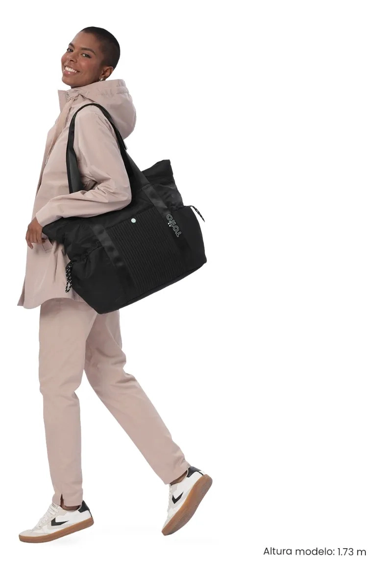SHOPPING BAG GRANDE PARA MUJER PRAGA PORTA PC 15  NEGRO - 2