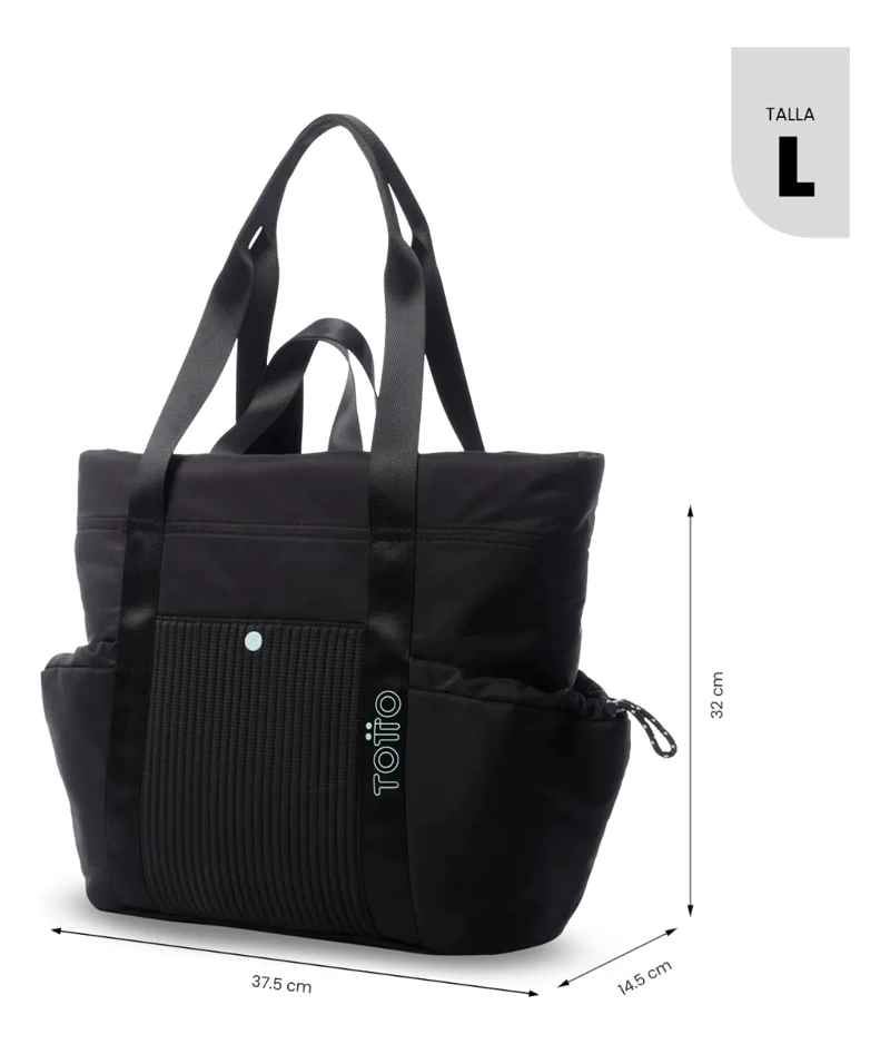SHOPPING BAG GRANDE PARA MUJER PRAGA PORTA PC 15  NEGRO - 3