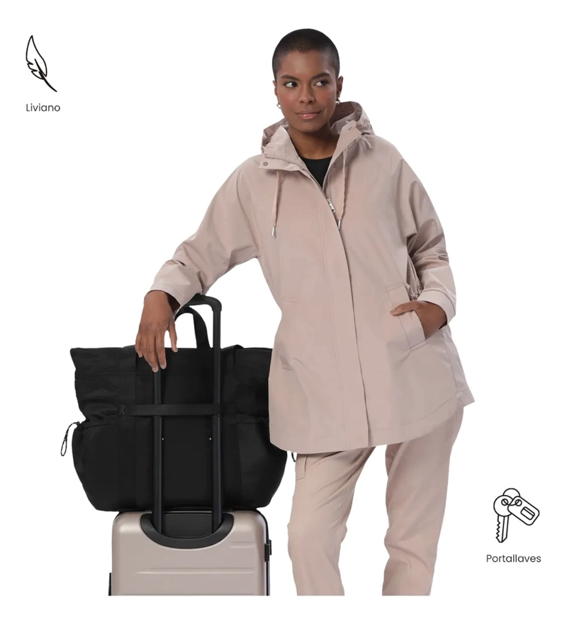 SHOPPING BAG GRANDE PARA MUJER PRAGA PORTA PC 15  NEGRO - 6