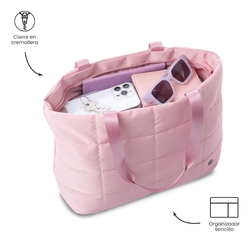 TOTE BAG PARA MUJER FREYA MEDIANO ROSADO - 5