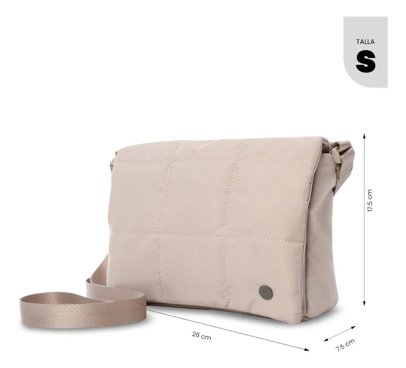 BOLSO PARA MUJER FREYA TIPO CROSSBODY PEQUEÑO BEIGE - 3