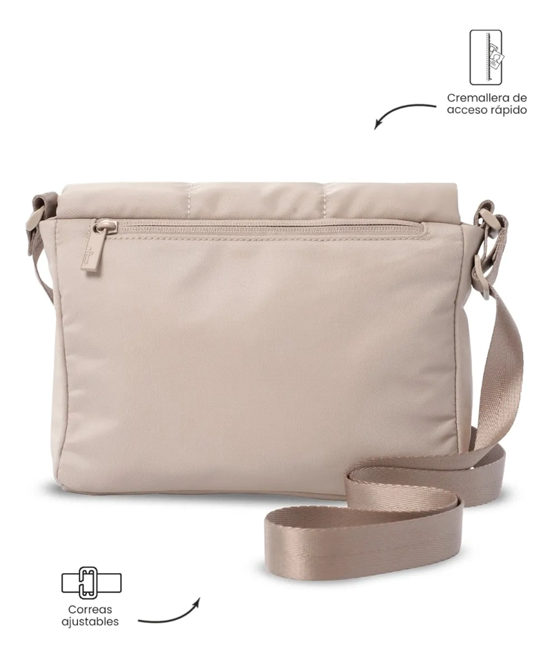 BOLSO PARA MUJER FREYA TIPO CROSSBODY PEQUEÑO BEIGE - 4