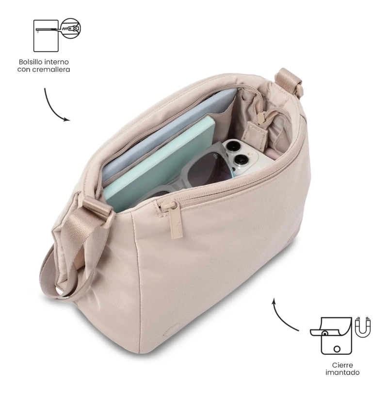 BOLSO PARA MUJER FREYA TIPO CROSSBODY PEQUEÑO BEIGE - 5