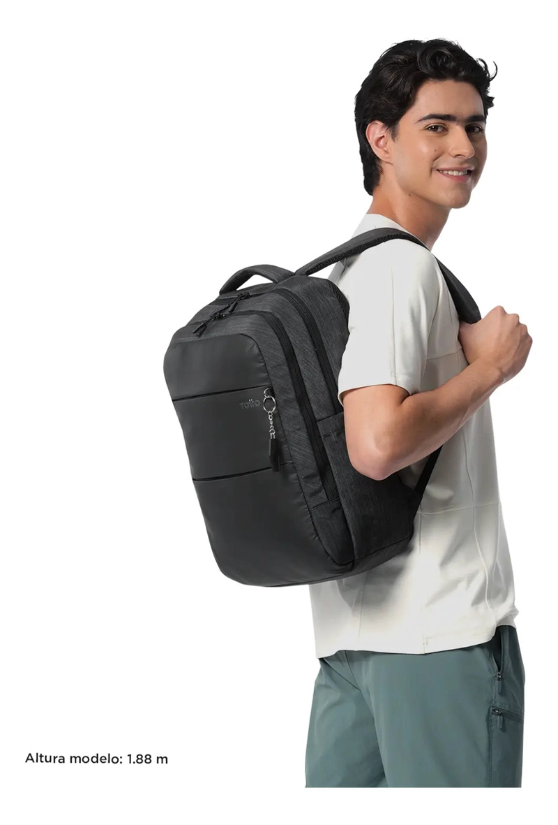 MOCHILA EJECUTIVO NOTEBOOK 16  DALLAS NEGRA HOMBRE TOTTO - 2