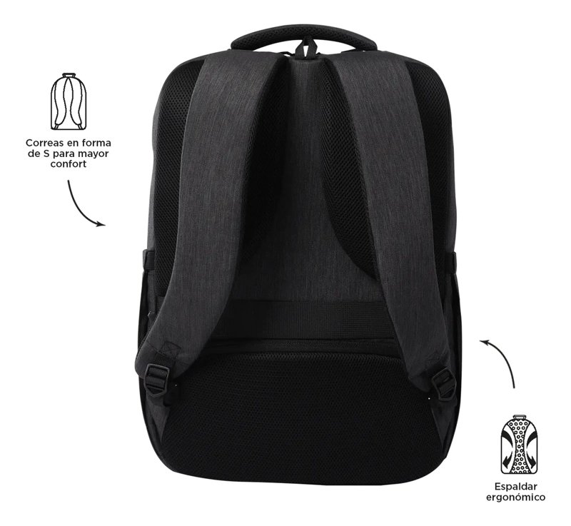 MOCHILA EJECUTIVO NOTEBOOK 16  DALLAS NEGRA HOMBRE TOTTO - 4