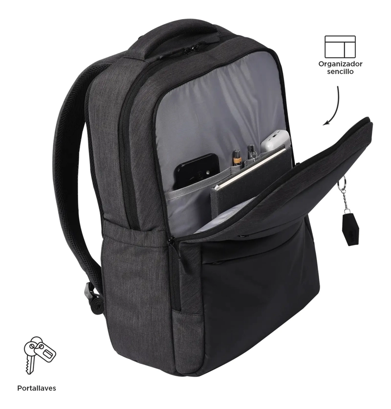 MOCHILA EJECUTIVO NOTEBOOK 16  DALLAS NEGRA HOMBRE TOTTO - 5