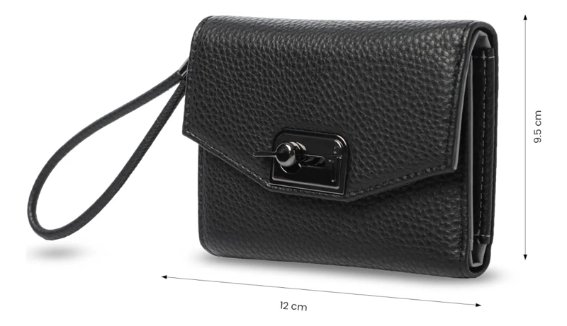 BILLETERA MUJER SMOOTH PEQUEÑA CON RFID BLOCKER NEGRA - 2