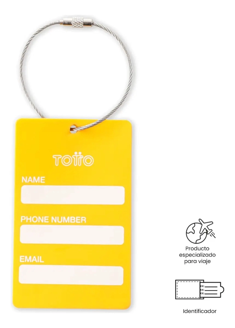 IDENTIFICADOR PARA MALETA DE VIAJE REAL MADRID AMARILLO - 2