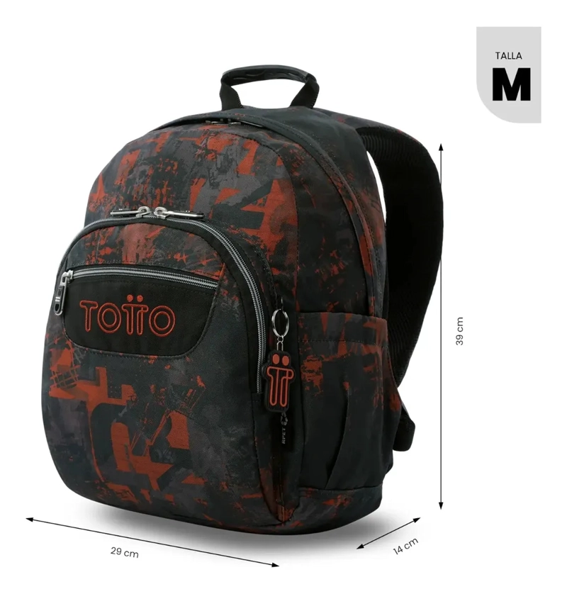 MOCHILA JUVENIL PORTA PC 13  GOMMAS NEGRO - 3