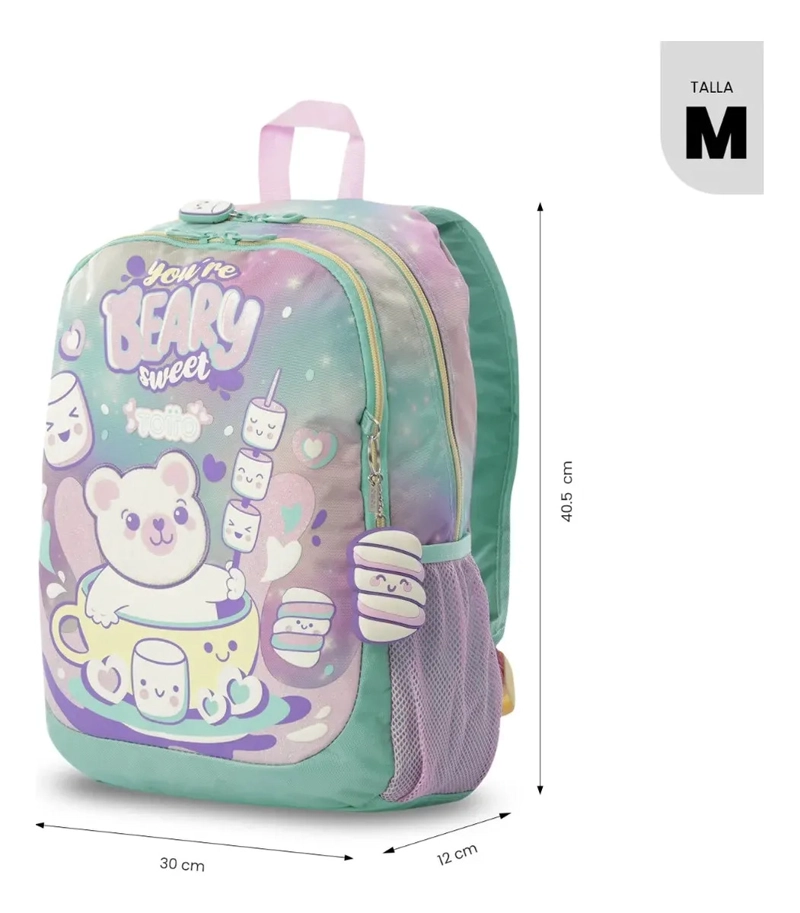 PACK ESCOLAR NIÑA X3 MORRAL +LONCHERA+MULTIUSO MELLOW GRIS - 3