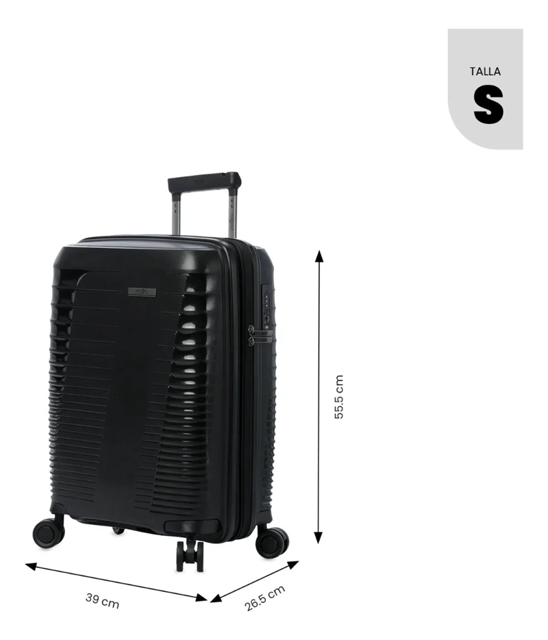 MALETA DE 10 KILOS 360 TRAVELER PEQUEÑA NEGRA - 2