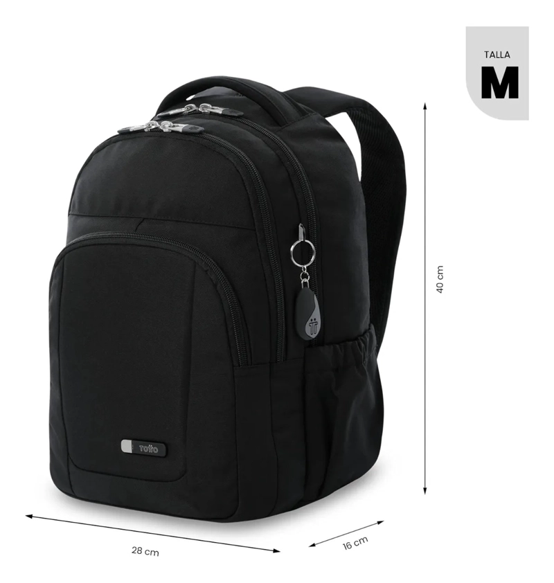 MOCHILA UNIVERSITARIO PORTA PC 13  TAMULO 2.0 NEGRO UNISEX - 3