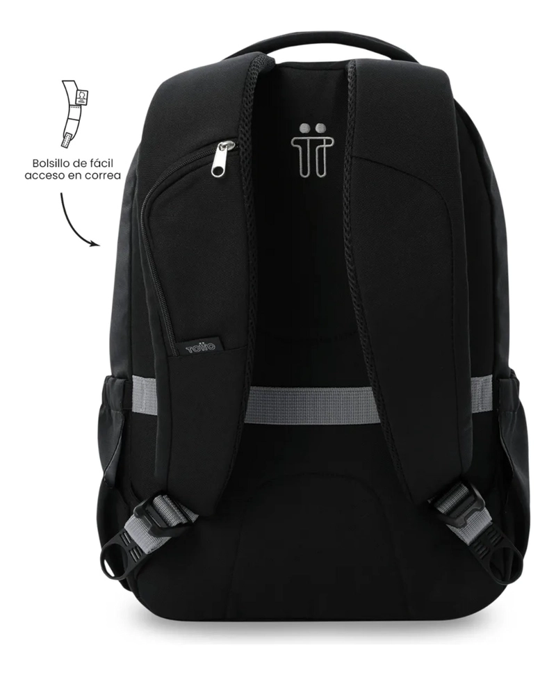 MOCHILA UNIVERSITARIO PORTA PC 13  TAMULO 2.0 NEGRO UNISEX - 4