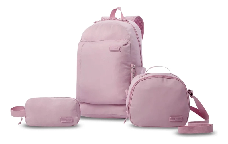 KIT X3 MOCHILA+LONCHERA+MULTIUSO YUNO ROSADO - 1